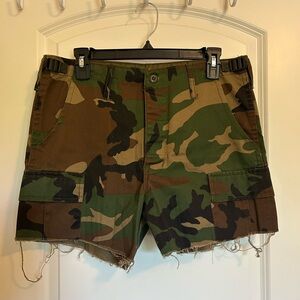 Camo cargo shorts